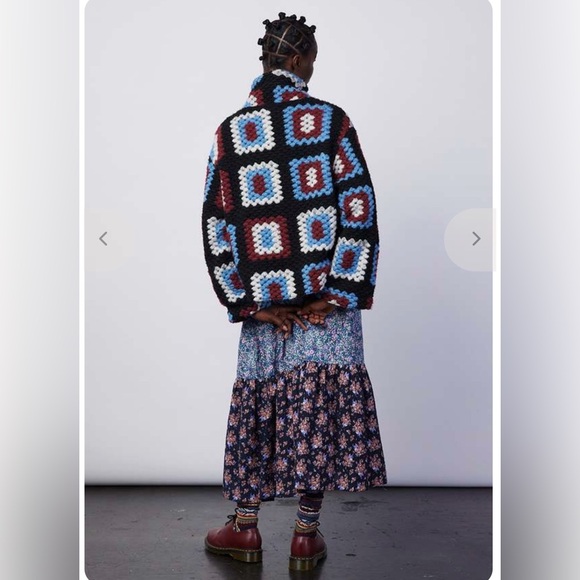 Damson Madder Agnes Crochet Half Zip Pullover Size 4 - Picture 2 of 13